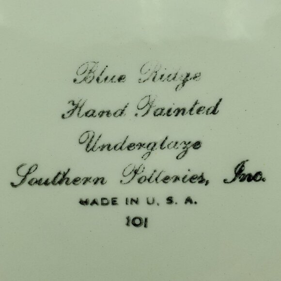 Blue Ridge Southern Potteries Forest Fruit Dinner Plates - Picture 9 of 13